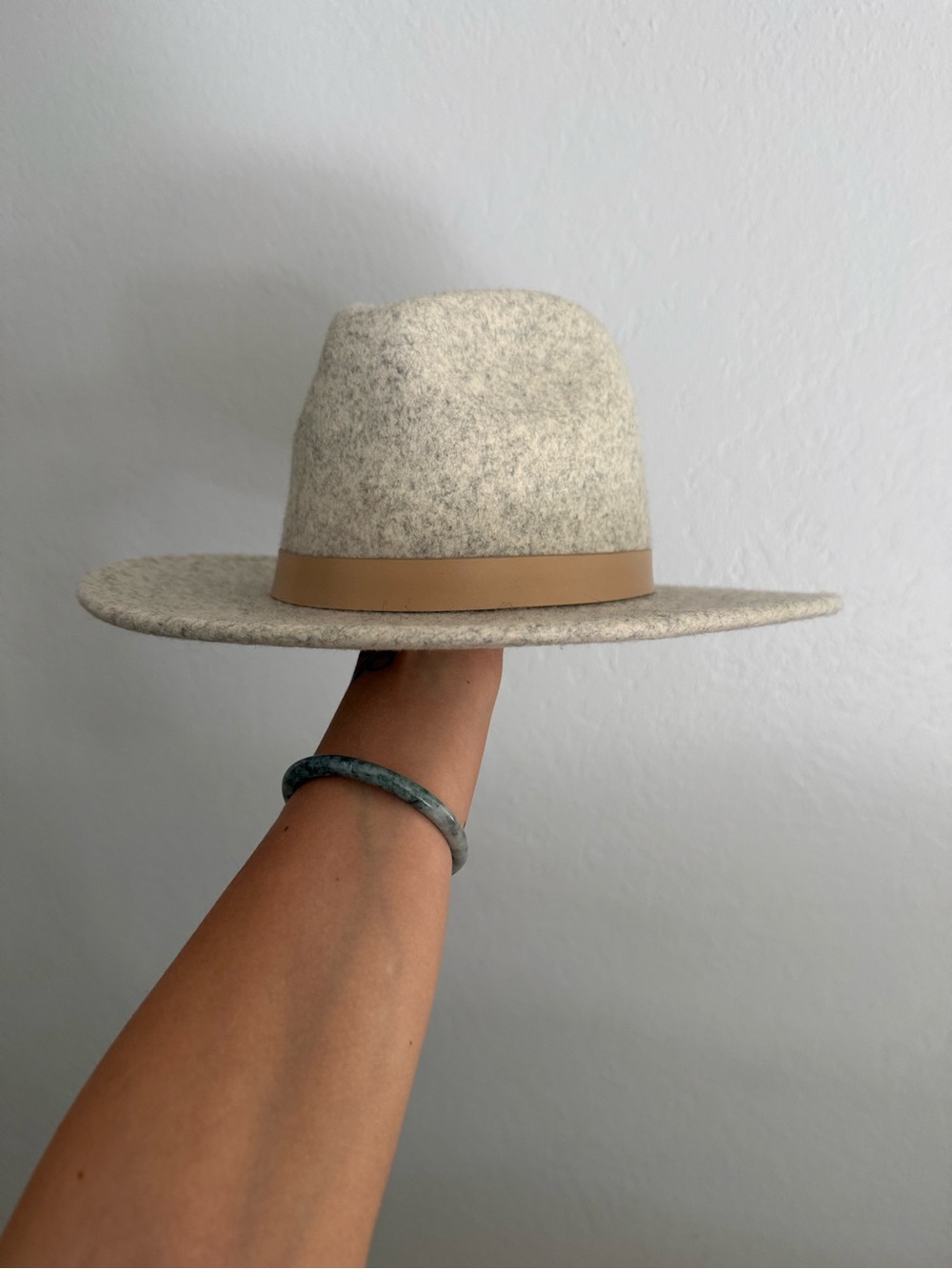 Lack Of Color Heathered Cream Wool Fedora